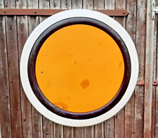 Vo 1 Vorsignalscheibe, Emailliert, Durchmesser ca. 100 cm, sogenanntes Spiegelei