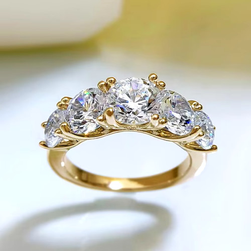Echt 5ct moissanit ring - moissanit,