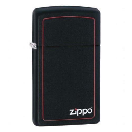 Zippo slim schwarz matt - schwarz,