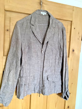 VERA VARELLI , LEINEN BLAZER GR42, braun, gebraucht ,sehr schön ? 