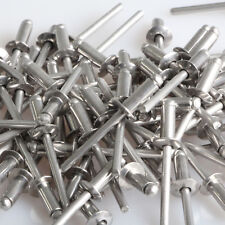 Blindnieten DIN 7337 Edelstahl V2A Nieten Flachkopf Dichtniete 3 -  5mm