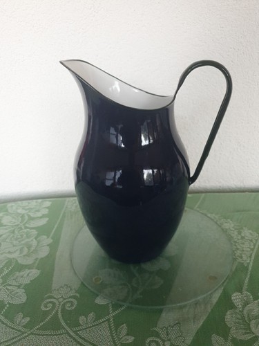 Emaille krug kanne blau - krug,