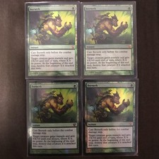 MTG Berserk Foil Card Set of Four Collectible Card Game