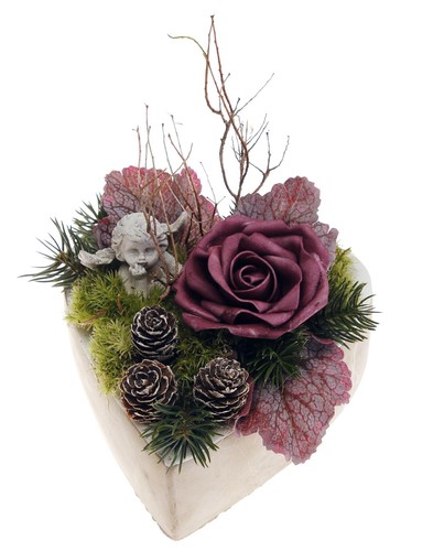 Grabschale grabschmuck herz - grabschale,