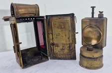 Alte DB Messing Eisenbahner Karbidlampe A.Sartorius von 1956