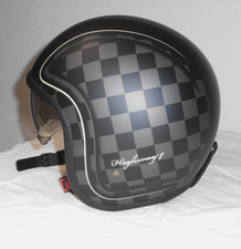 Marke Highway 1, Motorrad Jet Helm Gr. S schwarz retro chopper - wenig getragen