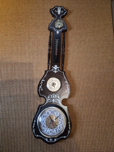Wanduhr thermometer uhr - uhr, holz