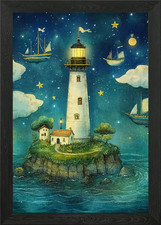 Leuchtturm Sternennacht