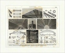 Gewölbeträger Eisenblech Dachgerüst Kirche Brockhaus Bilder Atlas Bauwesen 13
