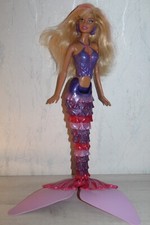 BARBIE PUPPE MEERJUNGFRAU NIXE BEWEGLICHE FLOSSE HÜFTGELENK MERMAIDIA EDEL -252-