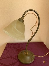 Wohnzimmer - Tischlampe - bronze/braun - Glasschirm - Höhe 37cm