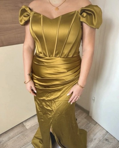 Satin abendkleid - satin,