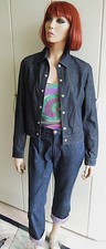 Versace Jeans Couture Hosenanzug Jeansanzug  Gr.38 mit flieder Spitze RAR 