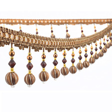 11.4m Borte Perlen Anhänger Bälle Vorhang Quasten Fransen Rand Kante Dekoration