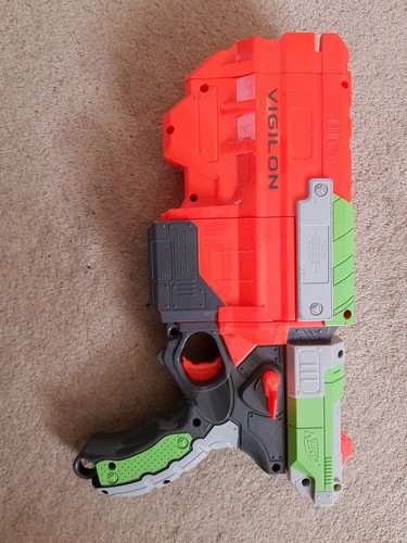 Nerf gun orange grey green - gun,