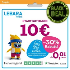 LEBARA Prepaid SIM-Karte mit 10€ Startguthaben inkl. 5G