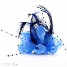 Haarblumen mit Feder Perle Fascinator Ansteckblume Haarclip Deko Lafairy