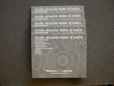 5 Stk Maurice Lacroix  Instruktion Montre mecanique Reserve de Marche