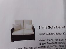 Outdoor Lunch Couch 3 in 1 Bahia Sofa Rattan braun