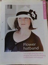 Blumen Hutband Strickanleitung