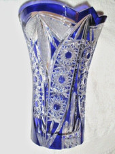 Rares für Bares # ARNSTADT # 25 cm große Kristall Vase dunkelblau