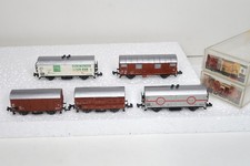 Minitrix N 5 Güterwagen Viehwagen Bierwagen Kühlwagen der DB - EVP