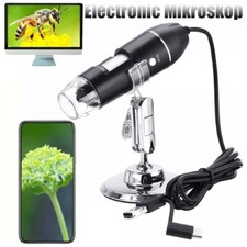 Mini USB Digital Mikroskop Lupe 1600X HD Microscope Kamera 8 LEDs für PC Handy