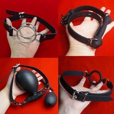 5 typ Mundknebel Offener Open Mouth Gag BDSM Bondage Fesseln Ball Gag O-Ring