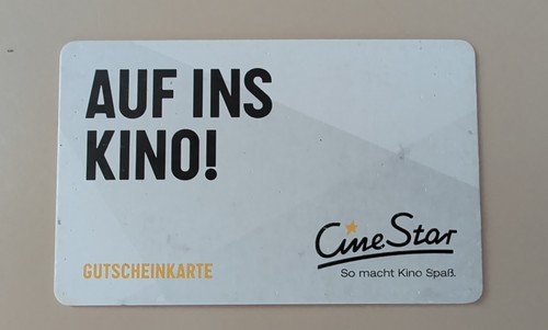 Cinestar kino gutschein - cinestar, 50€