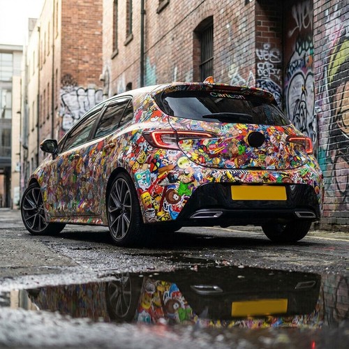 Stickerbomb auto folie - stickerbomb, auto-folie