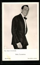 Ansichtskarte Schauspieler Eddie Constantine im edlen Anzug mit Fliege 
