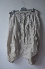 Hellbeige RUNDHOLZ Dip Hose Damen Gr. L  Baumwolle  Knöpfe Haremsform Gürtelschl