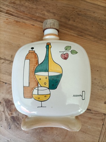 Keramikflasche handbemalt - keramikflasche,,