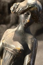 Seltene Jugendstil Bronzevase Ch. Korschmann – signiert & figürlich gearbeitet