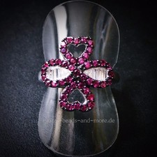 Rubin Baguette Weißtopas Ring