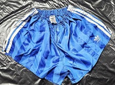 adidas glanz nylon shorts blau weiß