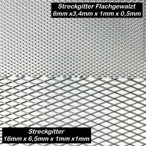 Streckgitter edelstahl x - 16,