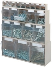 Klarsichtmagazin H164xB600xT134mm 5 x C Kunststoff beige LOCKWEILER