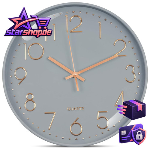 Wanduhr geräuschlos rund - wanduhr,