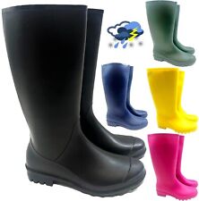 DAMEN FARBEN WELLIES FESTIVAL REGEN WASSERDICHTE WELLINGTON STIEFEL SCHUHE GRÖSSE