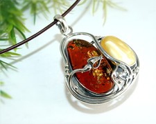 Bernstein Collier Silber 925