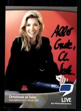 Christiane zu Salm 9 live Autogrammkarte Original Signiert # BC 220844