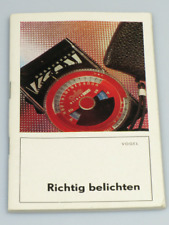 Buch RICHTIG BELICHTEN von R. Vogel - 5. Auflage VEB Fotokinoverlag Leipzig DDR