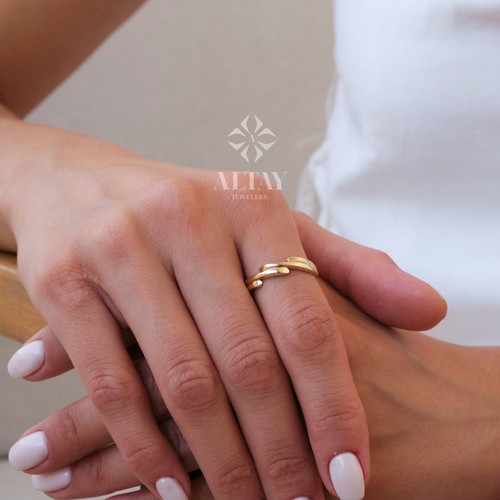 14k gold wellenzweig ring - wellenzweig,