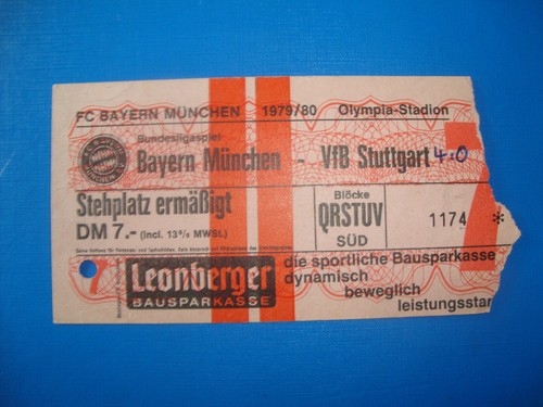 Ticket fc bayern - 79/80,