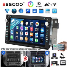 6+128GB DAB+ Für VW Golf 4 Passat B5 Polo 9N T4 Android 15 Carplay Autoradio KAM