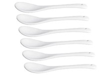 Eierlöffel Porzellanlöffel Ersatzlöffel Porzellan-Löffel Löffel weiß 6er-Set