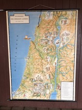 Große Rollkarte „Bildkarte d.Heiligen Landes“  Israel Karte l Leben Jesu