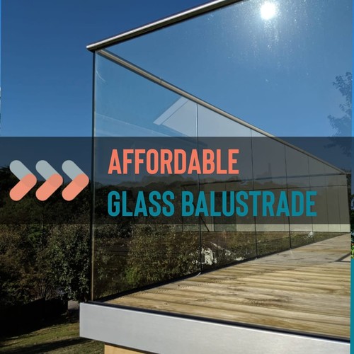 Rahmenloses glasgeländer set - rahmenloses, glasgeländer-set