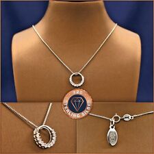 Halskette Zirkonia-Ring-Anhänger 925 Sterling-Silber +Etui Geschenk Weihnachten